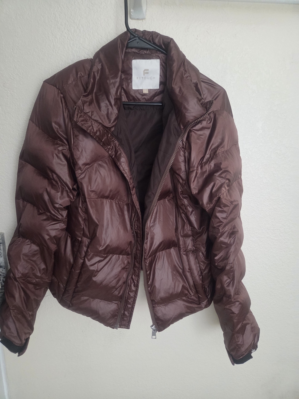 Women's Shiny Chocolate Brown Puffer Jacket